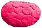 3 Piece Memory Foam Bathroom Rug Set Rock Stone Design Hot Pink