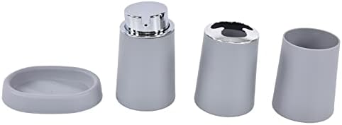 4 Piece Bathroom Accessory Set - Gray