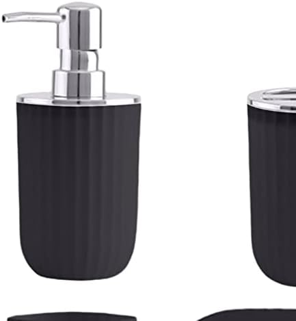 Bothyi 5 Piece Modern Bathroom Accessory Set Black