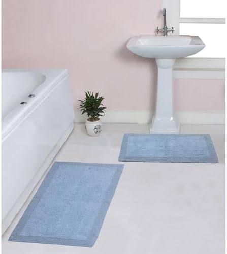 Home Weavers Luxury Reversible Cotton Bath Rug Set