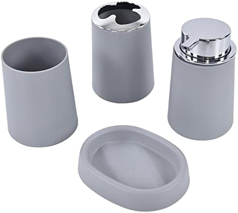 4 Piece Bathroom Accessory Set - Gray