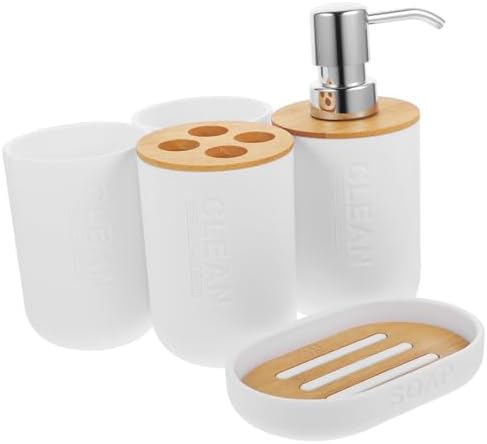 VOSAREA 5 in 1 Brush Holder Bathroom Set