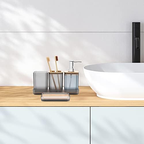 FEILANDUO 5 Pcs Bathroom Accessory Set Grey