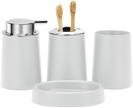 FEILANDUO 4 Pcs Bathroom Accessory Set