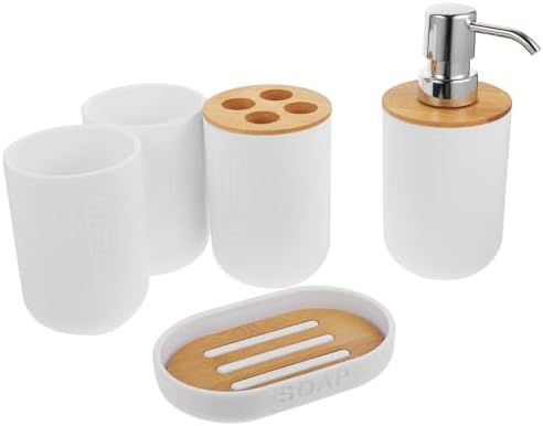 ABOOFAN Red Bathroom Soap Dispenser Set 1