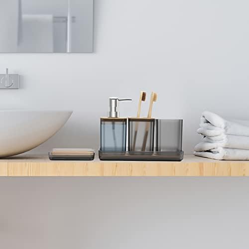 FEILANDUO 5 Pcs Bathroom Accessory Set Grey