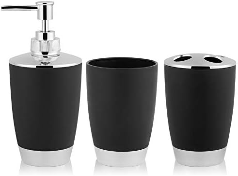 GYZOUKA 4Pcs Bathroom Accessories Set Black 1