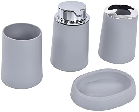 4 Piece Bathroom Accessory Set - Gray