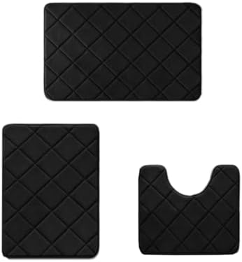 Soft Non-Slip Bath Mat Set 3 Pieces