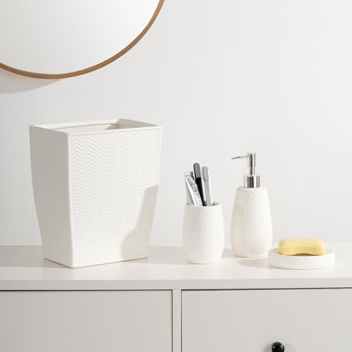 JOLOSK White Ceramic Bathroom Accessories Set 3pcs 1