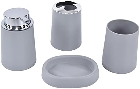 4 Piece Bathroom Accessory Set - Gray