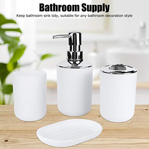 4Pcs Bathroom Accessories Set in White