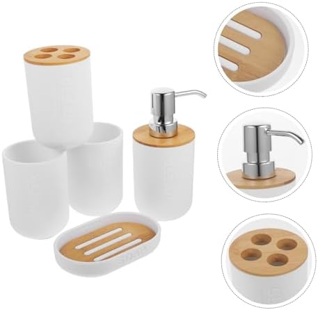 VOSAREA 5 in 1 Brush Holder Bathroom Set