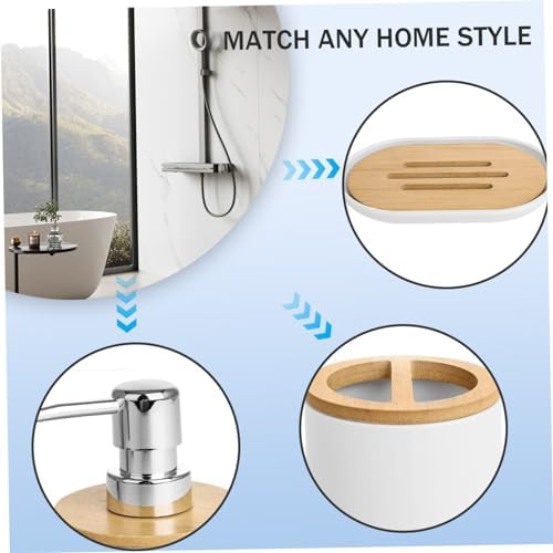 4PCS Bathroom Bin and Toilet Brush Set