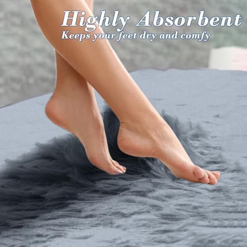 4 Piece Soft Non-Slip Bathroom Rug Set