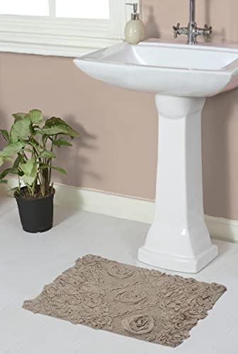 Home Weavers Modesto Bath Rug Set 100 Cotton 17x24 Rectangle Non-Slip
