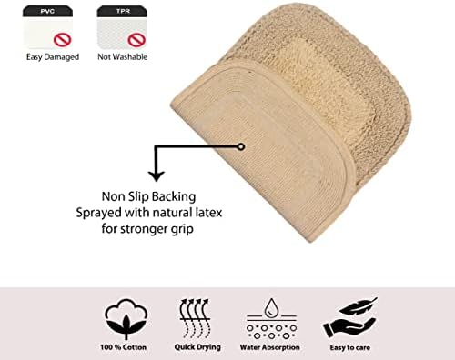 Home Weavers Radiant 100 Cotton Bath Mat Set 2 Piece SM Non Slip