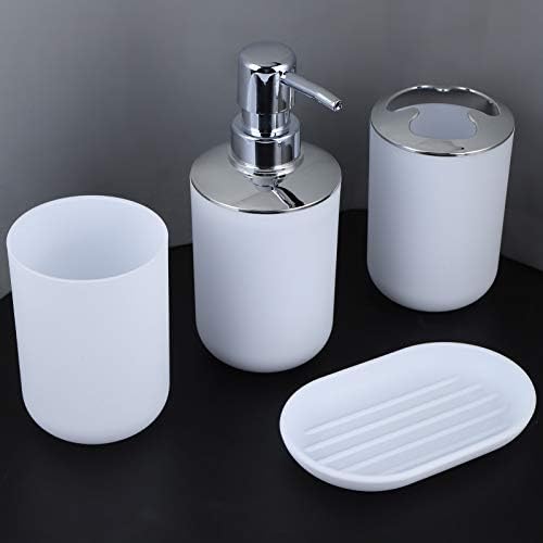4Pcs Bathroom Accessories Set in White