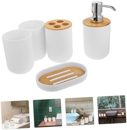 ABOOFAN Red Bathroom Soap Dispenser Set 1