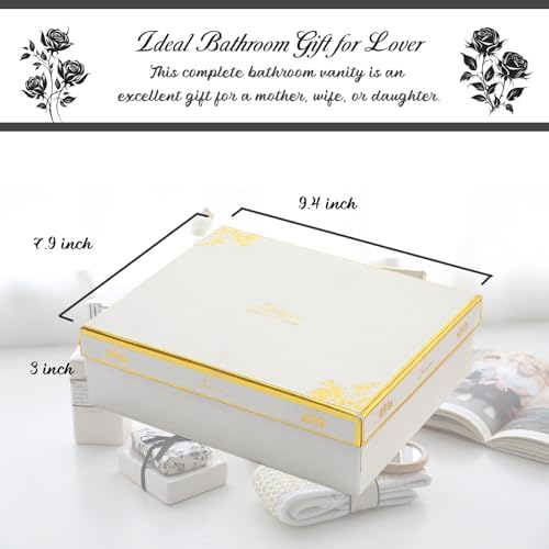 WREWING 6 Pcs White Ceramic Bathroom Shower Set