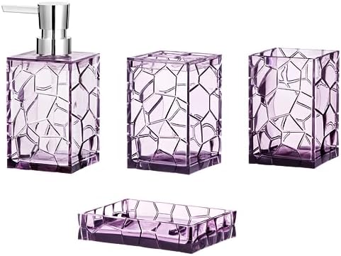 Oyydecor Acrylic 4Pcs Bathroom Accessory Set