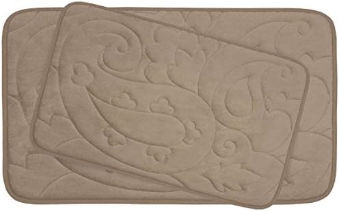 Bounce Comfort Plush Memory Foam Bath Mat Set 2 Piece Linen