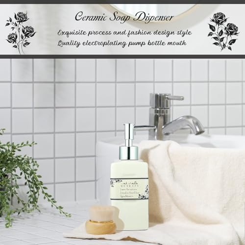 WREWING 6 Pcs White Ceramic Bathroom Shower Set