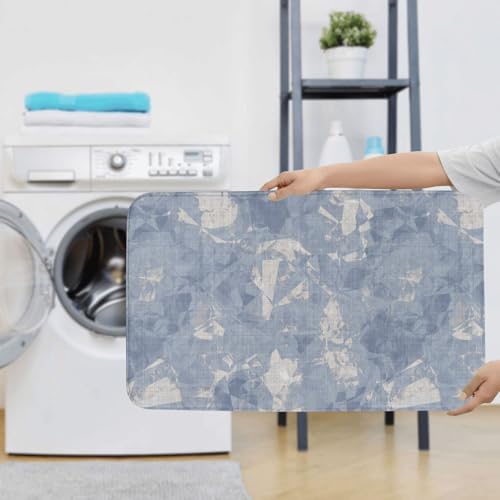 French Linen Print 3 Piece Bathroom Rug Set