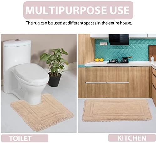Home Weavers Reversible Cotton Bath Mat Set 3 Piece