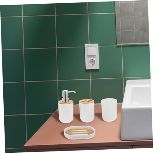 Cabilock Bathroom Cup Set 5pc Maroon
