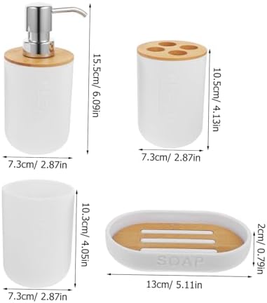 VOSAREA 5 in 1 Brush Holder Bathroom Set