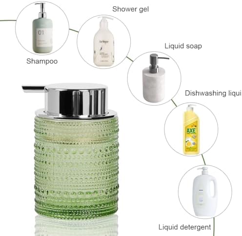 Tonxus Glass Bathroom Accessory Set with Soap and Toothbrush Holder