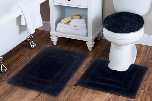 BH Home Linen 3-Piece Ultra Soft Bath Rug Set