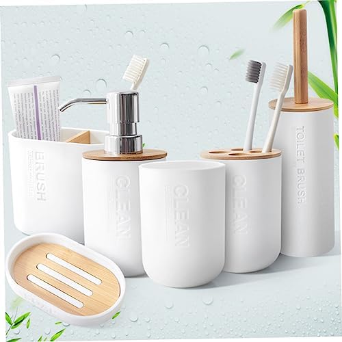 Alipis 1 Set Bathroom Accessories Kit with Washing Cup and Dish Dispenser
