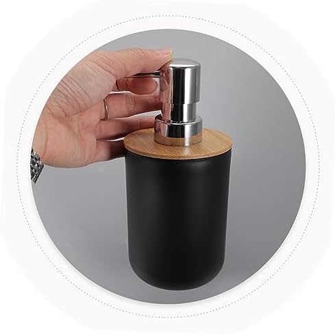 Unomor Modern Bathroom Accessory Set with Wood and Plastic Design