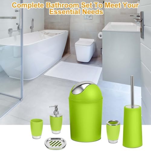 6 Piece Bathroom Accessories Set with Silver Finish