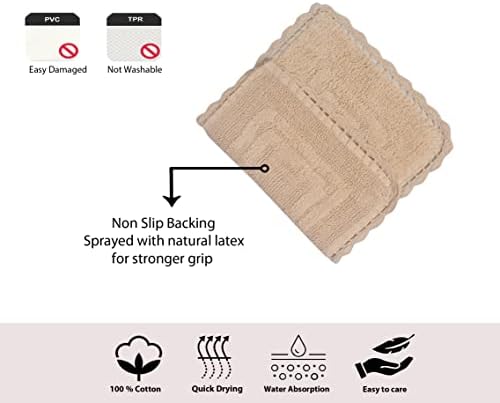 Home Weavers Reversible Cotton Bath Mat Set 3 Piece