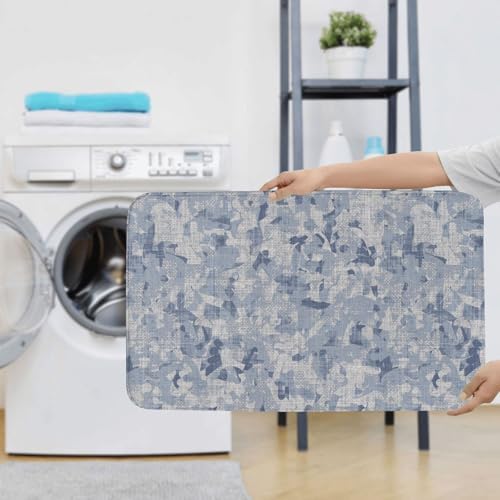 French Linen Mottled Print 3-Piece Bath Rug Set