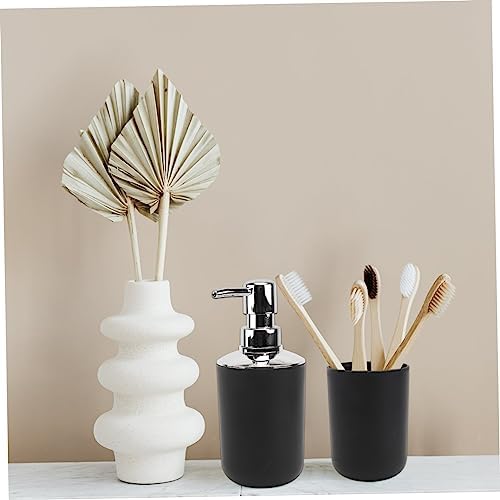 Ciieeo Modern Red Black Bath Accessory Set