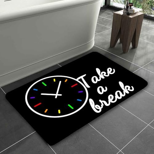 Simsant Thick Memory Foam Bath Mat for Kids and Teens
