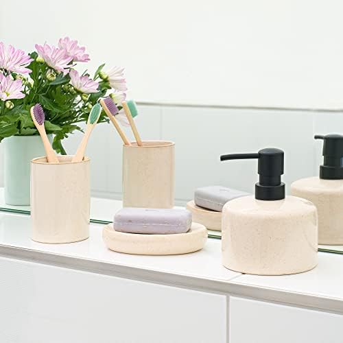 Navaris Ceramic Bathroom Accessories Set 3 Pieces