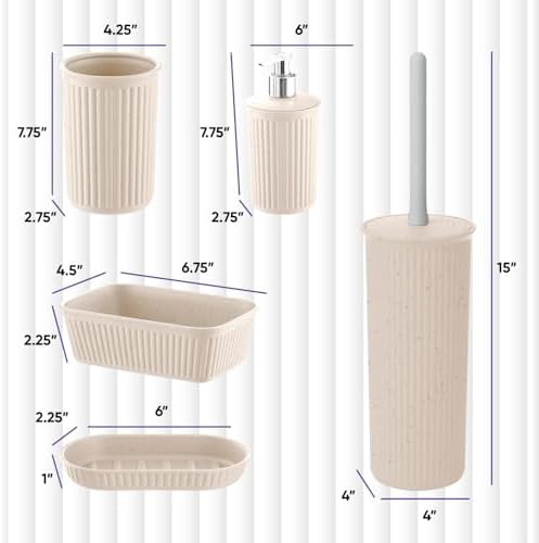 Superio 4-Piece Bathroom Accessories Set