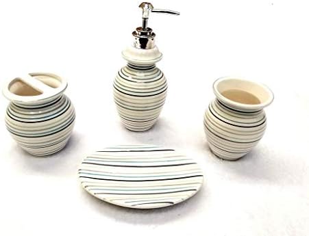 Empire Home Two-Tone 4-Piece Bathroom Accessory Set