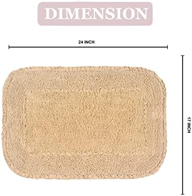 Home Weavers Radiant 100 Cotton Bath Rug Set Non-Slip 17x24