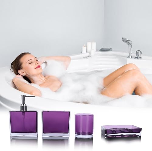 LGURT 4-Piece Premium Acrylic Bathroom Accessory Set