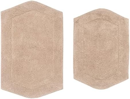 Home Weavers Waterford Bath Rug Set 2 Piece Cotton Tufted Linen
