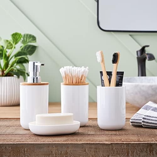 6-Piece Bathroom Accessories Set - White