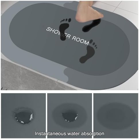 Luxuriate Bath Rug with Non-Slip Rubber Backing