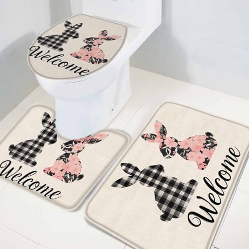 Wotrend Easter 3 Piece Bath Rug Set 1