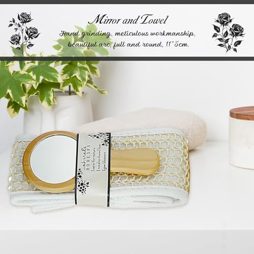 WREWING 6 Pcs White Ceramic Bathroom Shower Set